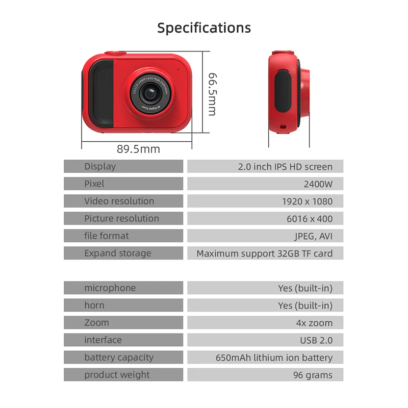 Kids Digital Camera 1080P HD Screen Chargeable Cartoon Cute Toys Outdoor Photography Props
Kids Digital Camera 1080P HD Screen Chargeable Cartoon Cute Toys Outdoor Photography Props
