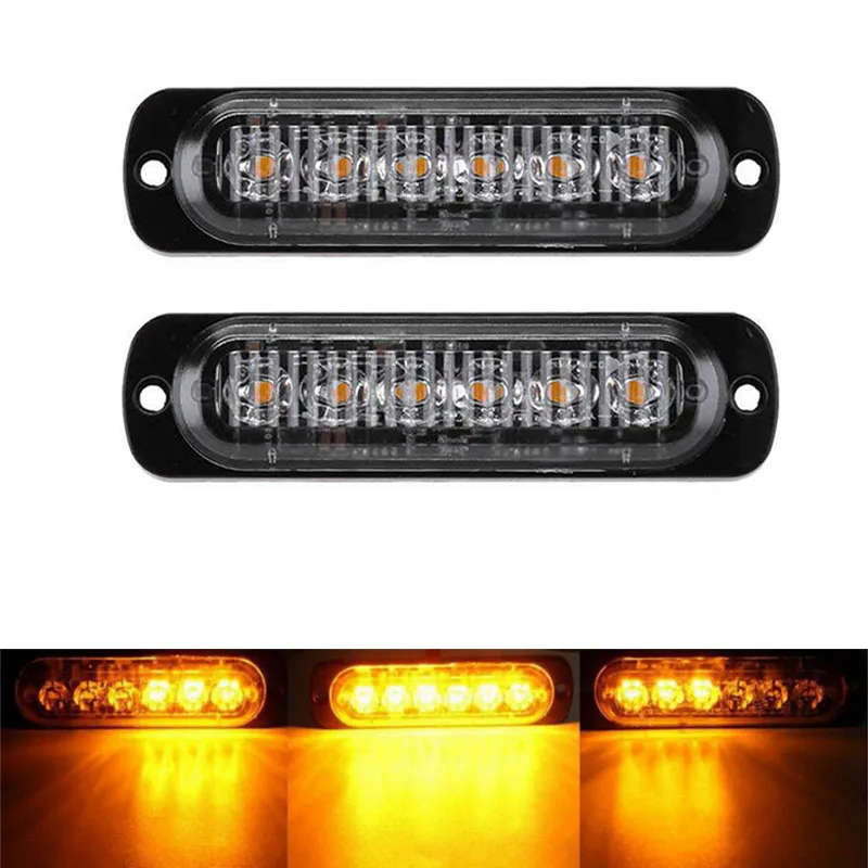 

2 feux stroboscopiques pour voitures, lumière d'urgence clignotante pour voiture, camion, remorque