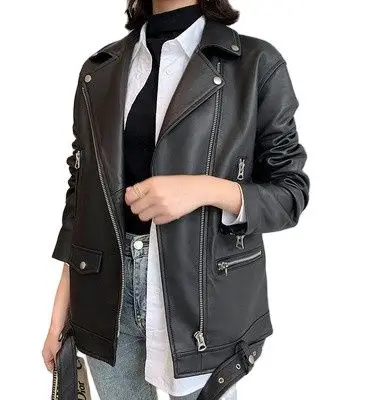 2021 Genuine Sheep Leather Jacket Women New Mid-Length Loose Motorcycle Real Sheep Leather Jacket R15
2021 Genuine Sheep Leather Jacket Women New Mid-Length Loose Motorcycle Real Sheep Leather Jacket R15