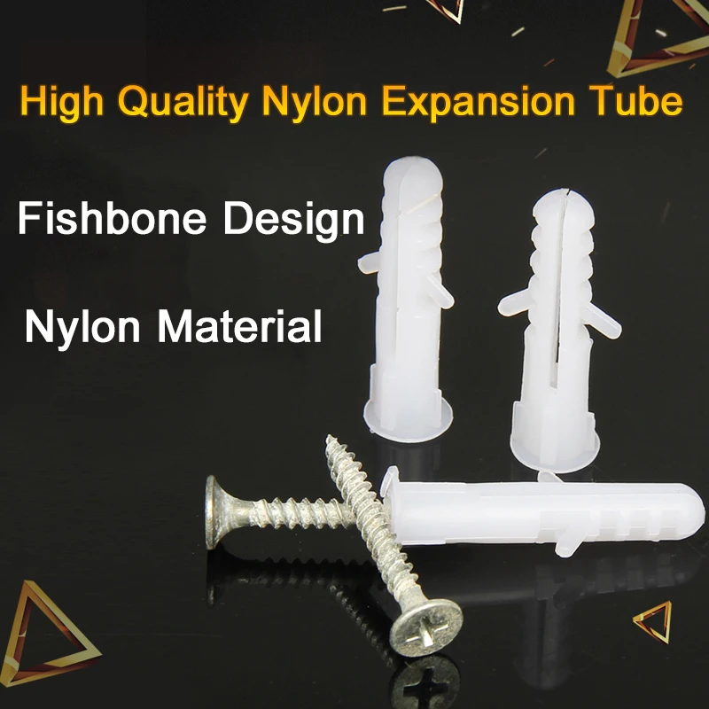 250/500/1000PCS White Plastic Nylon Expansion Tube Without Nails Inner Dia 3.9/5.4/5.7/6mm Outer Dia5.8/7.6/9.5/10.5mm
250/500/1000PCS White Plastic Nylon Expansion Tube Without Nails Inner Dia 3.9/5.4/5.7/6mm Outer Dia5.8/7.6/9.5/10.5mm