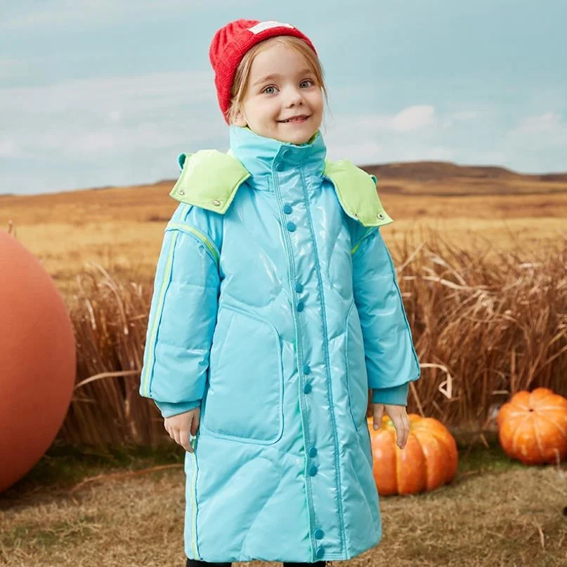 Wear On Both Sides Children Down Coat Winter Thicker Warm Glossy Waterproof Hooded Outerwear 90% White Duck Down Jackets A848
Wear On Both Sides Children Down Coat Winter Thicker Warm Glossy Waterproof Hooded Outerwear 90% White Duck Down Jackets A848