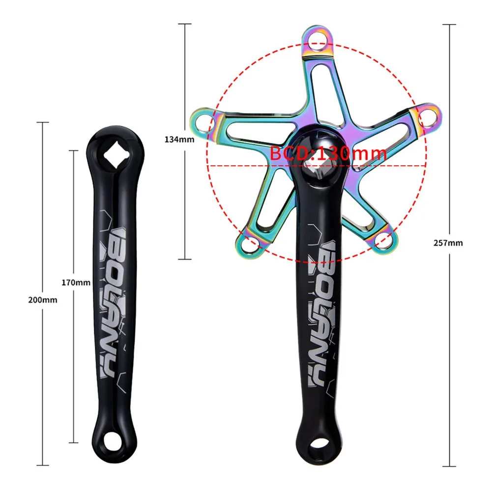 Bolany Folding Bike Crank Square Hole 130BCD 170mm Crank Set Crank Arm Kit Square Hole Suitable For Brompton Bicycle Accessories
Bolany Folding Bike Crank Square Hole 130BCD 170mm Crank Set Crank Arm Kit Square Hole Suitable For Brompton Bicycle Accessories