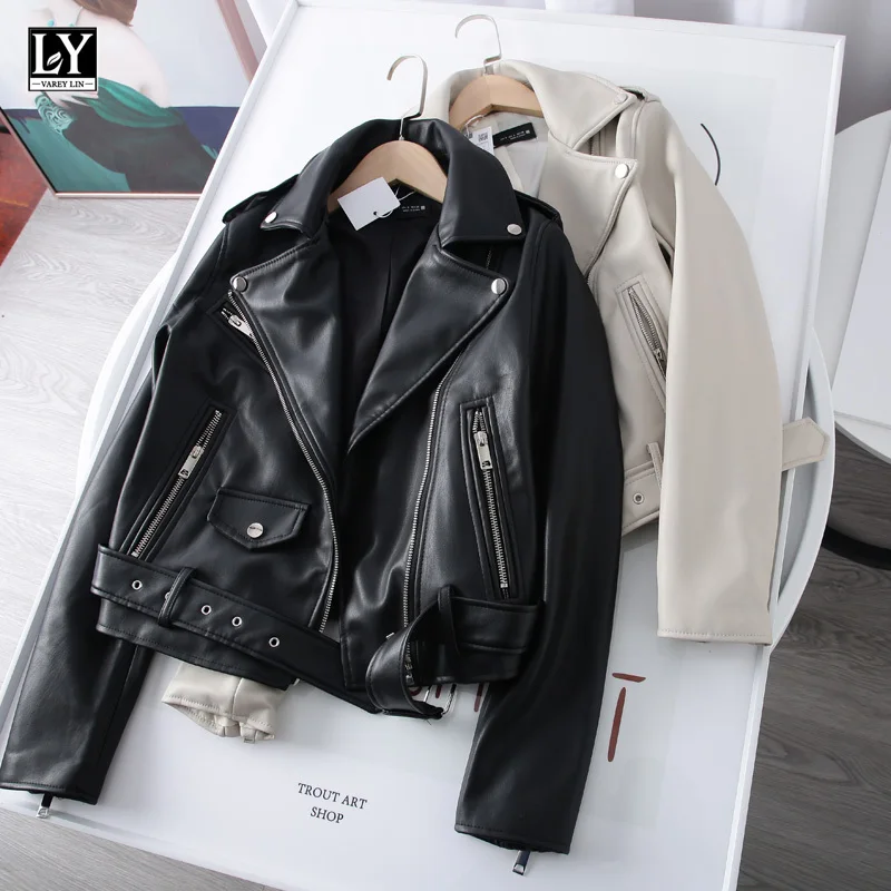 LY VAREY LIN 2022 Spring Autumn Women Short Design Slim Pu Leather Coat Long Sleeve Black Jackets Faux Leather Jacket with Belt
LY VAREY LIN 2022 Spring Autumn Women Short Design Slim Pu Leather Coat Long Sleeve Black Jackets Faux Leather Jacket with Belt
