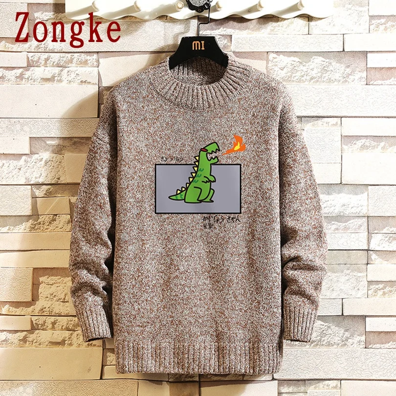 Zongke 2021 Cartoon Dinosaur Jumper Mens Sweater Winter Clothes Mens Sweaters Pullover Men's Jumpers Korean Clothes M-5XL
Zongke 2021 Cartoon Dinosaur Jumper Mens Sweater Winter Clothes Mens Sweaters Pullover Men's Jumpers Korean Clothes M-5XL