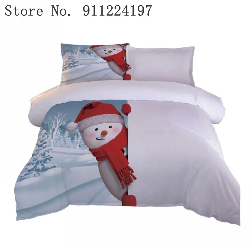 Winter Duvet Cover Comforter Bedding Set 3D Christmas Snowman Printing Quilt Cover Single Double Queen King Size Home Textile
Winter Duvet Cover Comforter Bedding Set 3D Christmas Snowman Printing Quilt Cover Single Double Queen King Size Home Textile