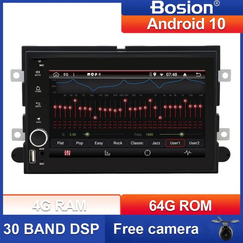 Автомобильный DVD проигрыватель Bosion PX6 DSP 4 Гб + 64 2din Android 10 для Ford Fusion DISPATCH Explorer F150 Escape