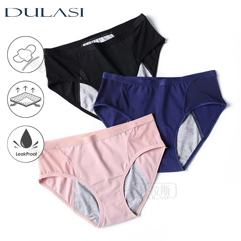 Women Panties Leakproof Menstrual Underwear Mid Waist Absorbency Waterproof Physiological Period Briefs Incontinence 3pcs DULASI
Women Panties Leakproof Menstrual Underwear Mid Waist Absorbency Waterproof Physiological Period Briefs Incontinence 3pcs DULASI