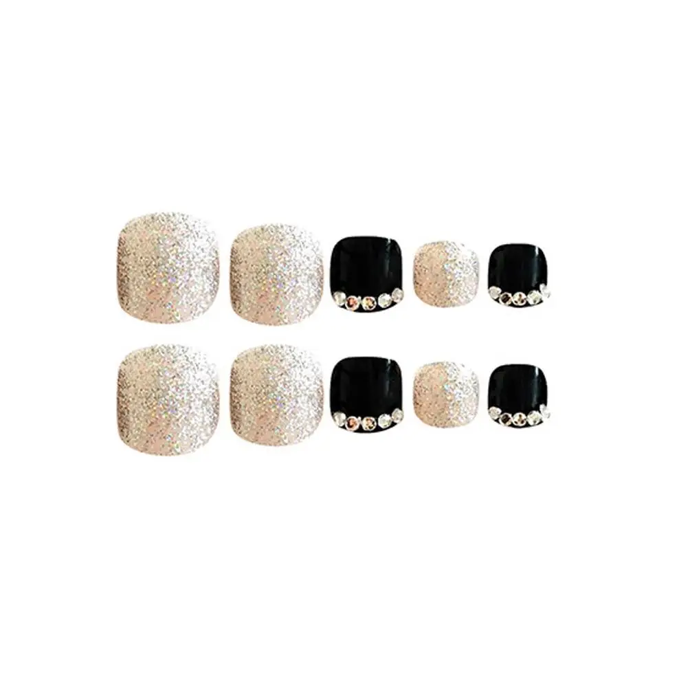 24pcs Foot False Toenail Tips Set Rhinestone Decoration Tips Stickers Full Toe Fake Nail Patches Decor Cover DIY Nail Manic B1Y8
24pcs Foot False Toenail Tips Set Rhinestone Decoration Tips Stickers Full Toe Fake Nail Patches Decor Cover DIY Nail Manic B1Y8