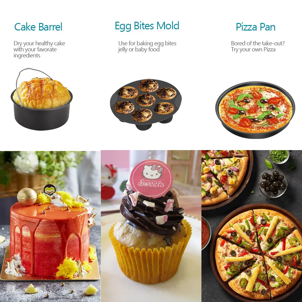 7inch/8inch High Quality Air Fryer Accessories for Gowise Phillips Cozyna and Secura 3.7 - 5.8QT All Airfryer
7inch/8inch High Quality Air Fryer Accessories for Gowise Phillips Cozyna and Secura 3.7 - 5.8QT All Airfryer