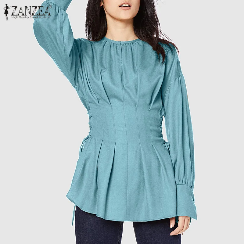 Fashion Women Blouse 2022 Spring Bandage Tops ZANZEA Oversized Female Casual Solid Skinny Tunic Lady O-neck Long Sleeve Blusa
Fashion Women Blouse 2022 Spring Bandage Tops ZANZEA Oversized Female Casual Solid Skinny Tunic Lady O-neck Long Sleeve Blusa