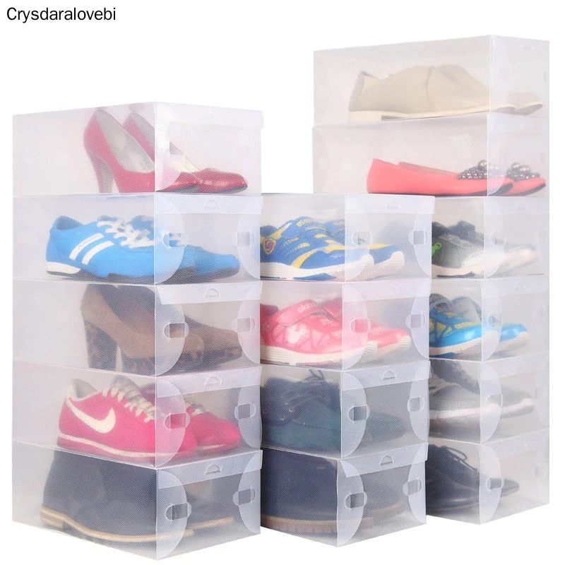 10pcs/lot Clear Plastic Shoes Storage Box Foldable Drawer Type Box For children women men Shoes Organizer
10pcs/lot Clear Plastic Shoes Storage Box Foldable Drawer Type Box For children women men Shoes Organizer