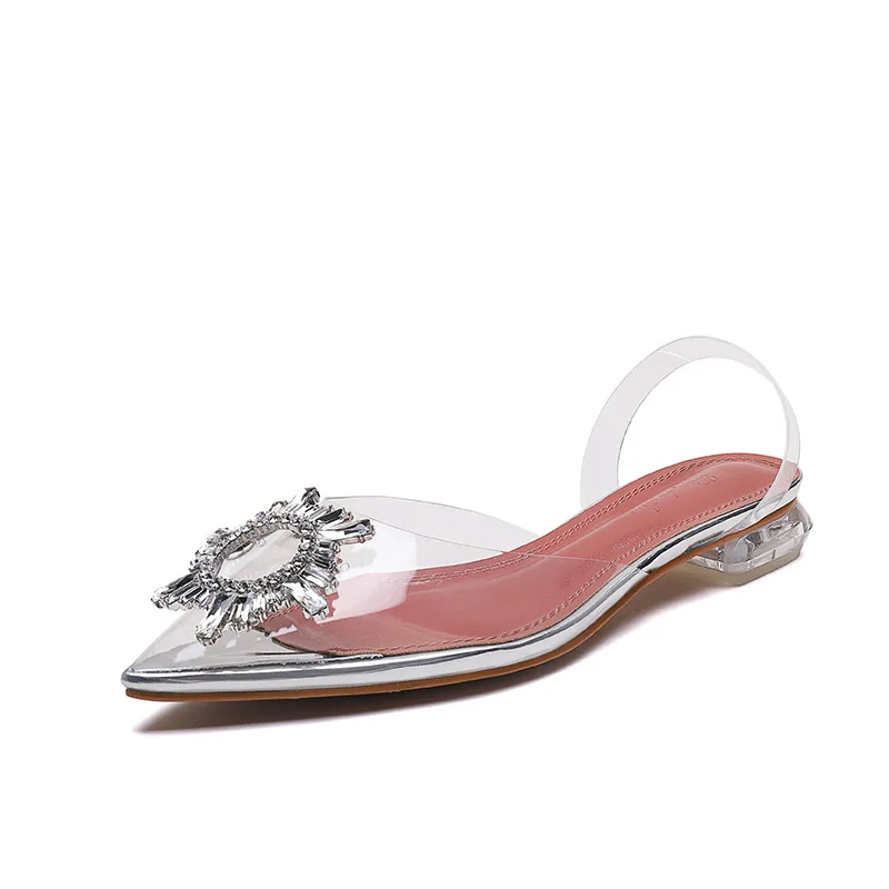 2021 summer new sunflower crystal heel pointed high heel sandals women's transparent diamond hollow women's shoes
2021 summer new sunflower crystal heel pointed high heel sandals women's transparent diamond hollow women's shoes