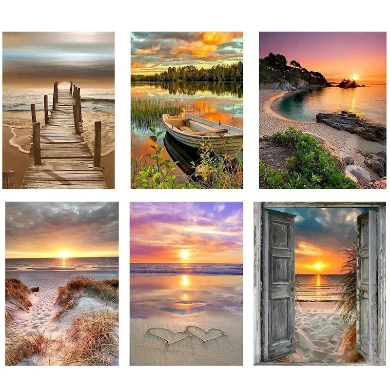 JIEME Full Square Diamond Painting Sunset Seaside 5D DIY Diamond Embroidery Mosaic Landscape Art Kits Home Decoration
JIEME Full Square Diamond Painting Sunset Seaside 5D DIY Diamond Embroidery Mosaic Landscape Art Kits Home Decoration
