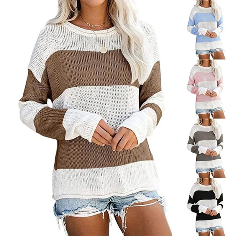 Striped Loose Ladies Sweater Pullover 2021 Autumn Winter New Arrival Black Green Jumpers Knit Sweaters Women Pull Femme
Striped Loose Ladies Sweater Pullover 2021 Autumn Winter New Arrival Black Green Jumpers Knit Sweaters Women Pull Femme