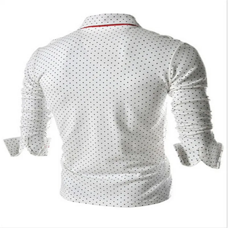 2019 New Spring Fashion Mens Dot Long Sleeve polo Shirts Stand Collar Male solid Polo Shirt free shipping plus size M-3XL 
2019 New Spring Fashion Mens Dot Long Sleeve polo Shirts Stand Collar Male solid Polo Shirt free shipping plus size M-3XL