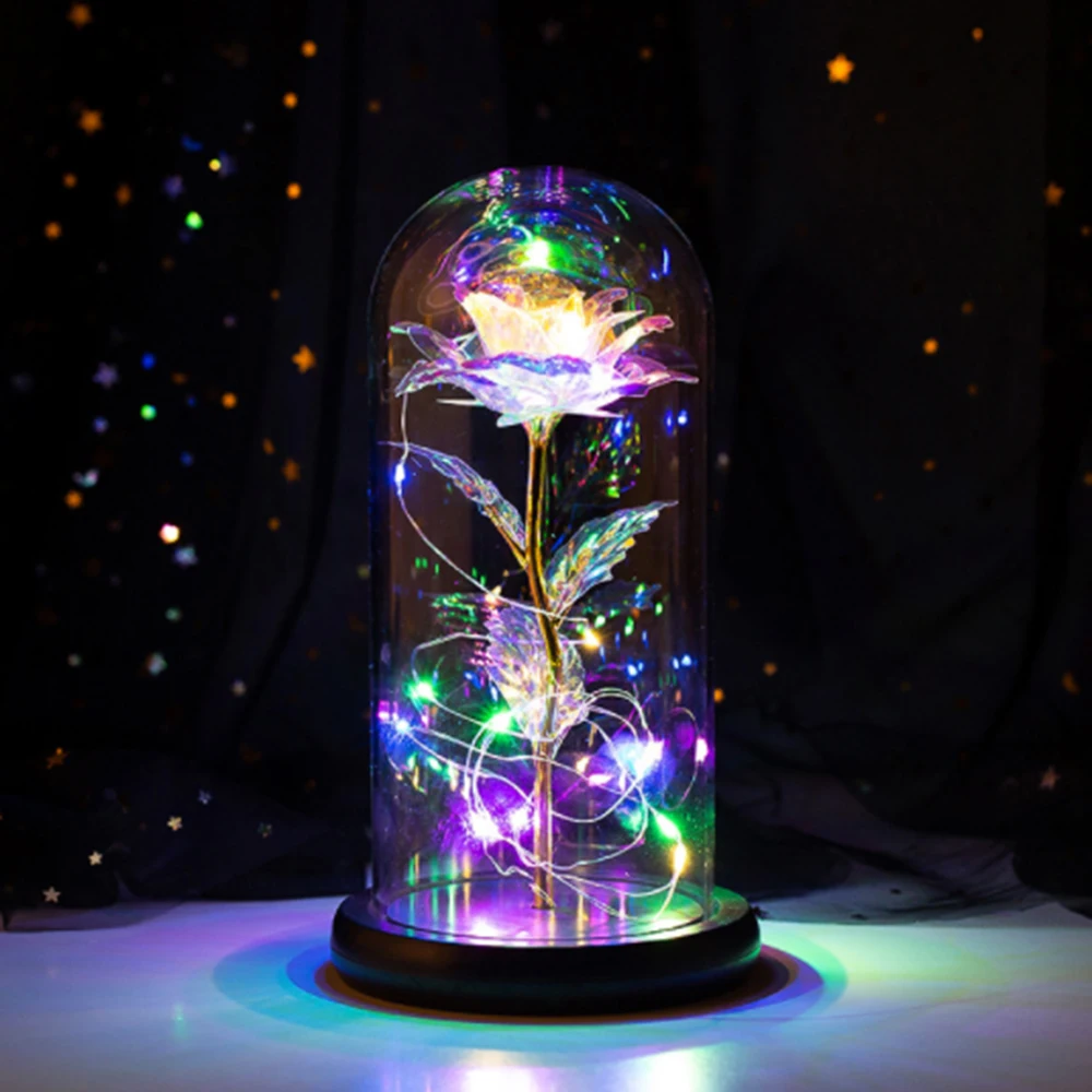 LED Rose Eternal 24K Gold Foil Flower With Fairy String Lights In Dome For Christmas Valentine's Day Gift
LED Rose Eternal 24K Gold Foil Flower With Fairy String Lights In Dome For Christmas Valentine's Day Gift