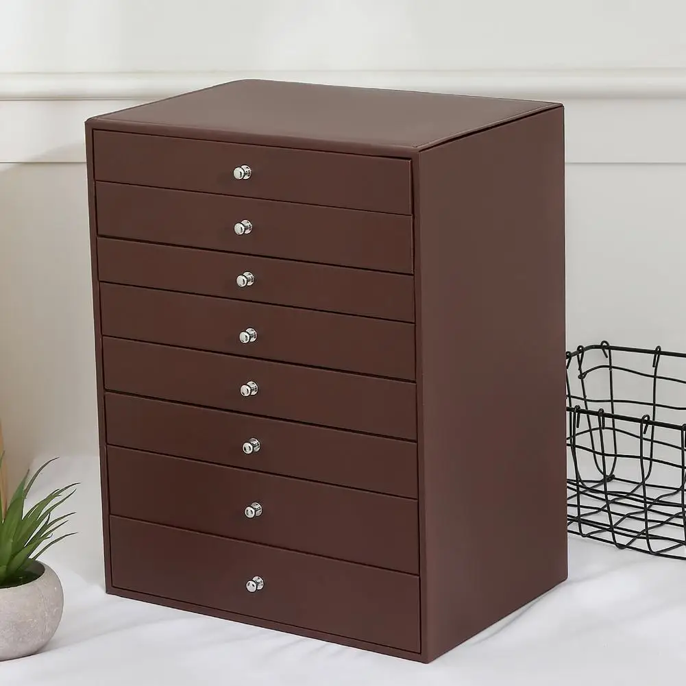 8-layer Jewelry Storage Box Faux Leather Luxury Jewelry Storage Box With Mirror For Necklaces Earrings Bracelets Watches Storage
8-layer Jewelry Storage Box Faux Leather Luxury Jewelry Storage Box With Mirror For Necklaces Earrings Bracelets Watches Storage