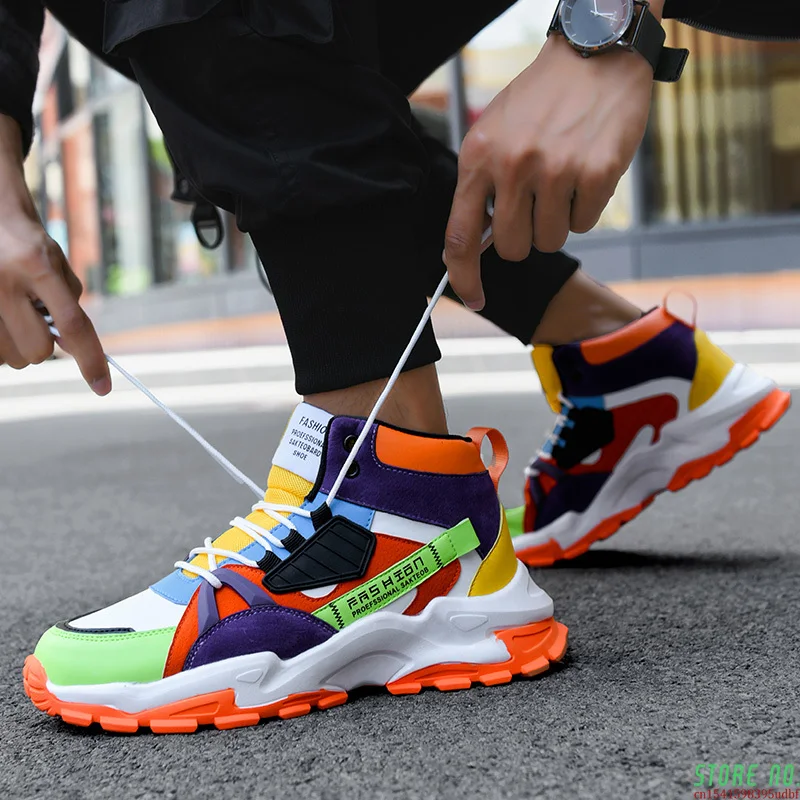 Winter Men's Running Shoes High-top Comfortable Sports Footwear Fashion Youth Trend Walking Sports Shoes Outdoor Chunky Sneakers
Winter Men's Running Shoes High-top Comfortable Sports Footwear Fashion Youth Trend Walking Sports Shoes Outdoor Chunky Sneakers
