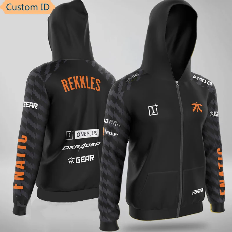 E-sports team Fnatic-LOL CSGO DOTA 2 Pro gaming sweatshirt with custom ID, unisex fashion print pullover jacket
E-sports team Fnatic-LOL CSGO DOTA 2 Pro gaming sweatshirt with custom ID, unisex fashion print pullover jacket