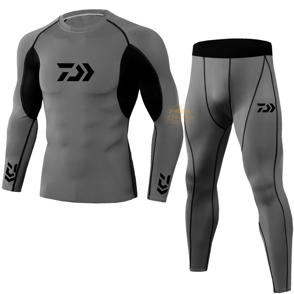 

Мужской спортивный комплект одежды Daiwa, дышащая быстросохнущая рубашка с длинными рукавами против комаров и УФ-лучей 40 + штаны для рыбалки, д...