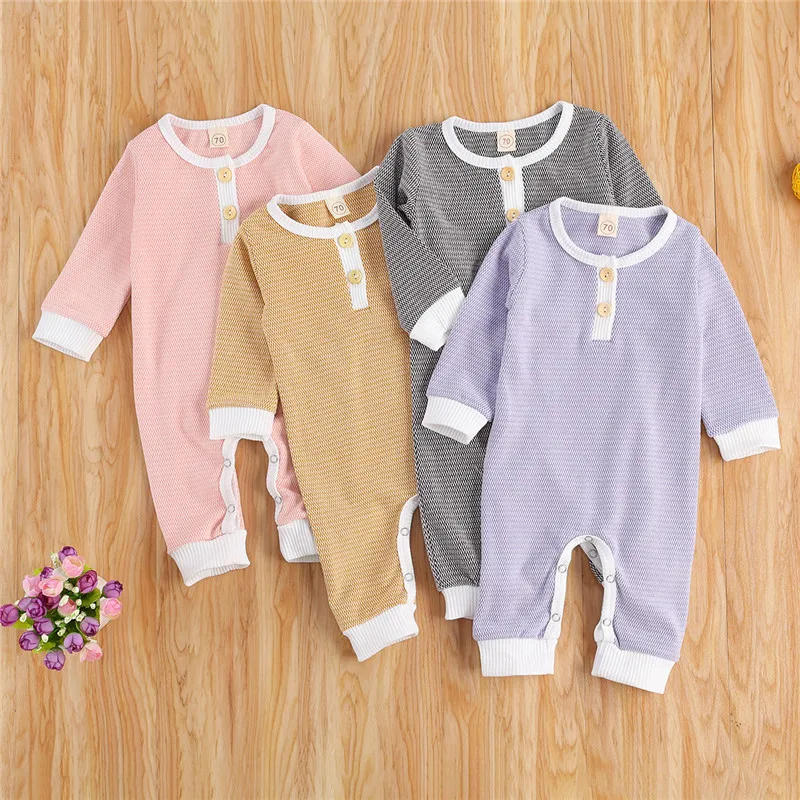 2020 Baby Spring Autumn Clothes Newborn Infant Baby Boy Girl Cotton Romper Long Sleeve O-neck Jumpsuit Solid Clothes Warm Outfit
2020 Baby Spring Autumn Clothes Newborn Infant Baby Boy Girl Cotton Romper Long Sleeve O-neck Jumpsuit Solid Clothes Warm Outfit