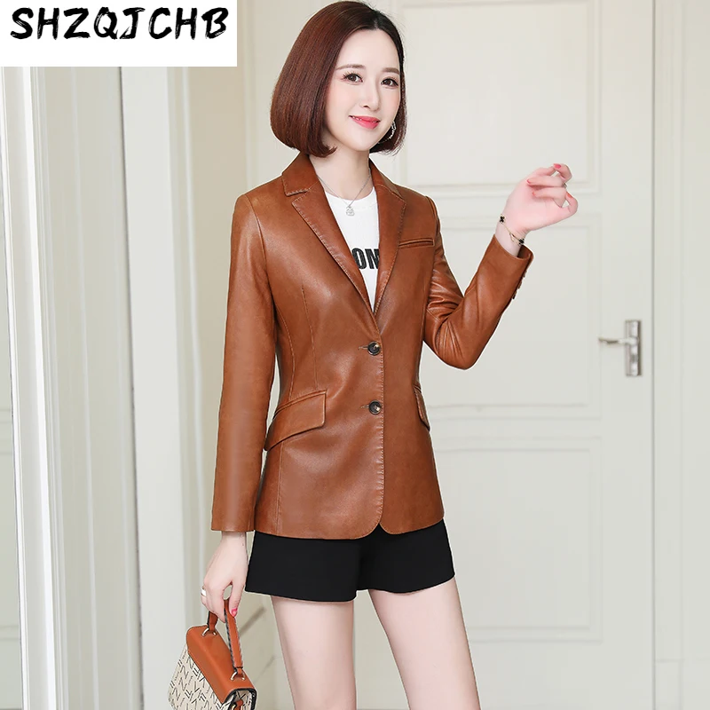 SHZQ новая одежда из овечьей кожи женский короткий тонкий маленький костюм короткое пальто весенне-осенняя однотонная кожа
SHZQ новая одежда из овечьей кожи женский короткий тонкий маленький костюм короткое пальто весенне-осенняя однотонная кожа