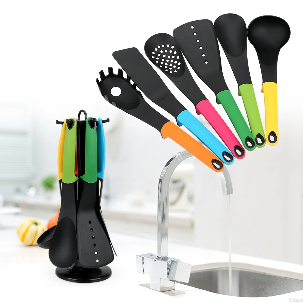 Colorful Cooking Utensils 6 Pcs/set Cooking Tools Flat Spatula Soup Colander Nylon Kitchenware Non-stick Kitchen Accessories
Colorful Cooking Utensils 6 Pcs/set Cooking Tools Flat Spatula Soup Colander Nylon Kitchenware Non-stick Kitchen Accessories