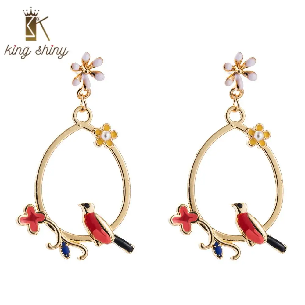 Korean Multi Color Flower and Bird Statment Dangle Earrrings Baroque Ethnic Woman Geometric Pearl Woman Party Dangle Earrings
Korean Multi Color Flower and Bird Statment Dangle Earrrings Baroque Ethnic Woman Geometric Pearl Woman Party Dangle Earrings