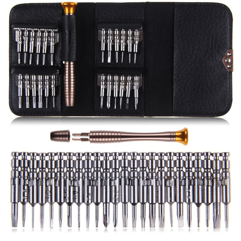 25 In 1 Screwdriver Set Precision Screw Driver with Leather Bag Torx Hex Bit Phone Repair Screwdrivers Hand Tools Destornillador
25 In 1 Screwdriver Set Precision Screw Driver with Leather Bag Torx Hex Bit Phone Repair Screwdrivers Hand Tools Destornillador