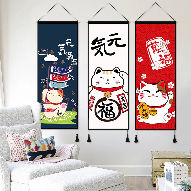 Japanese Lucky Cat Wall Hanging Cloth Tapestry New Handmade Tassel Tapestry Art Wall Hanging Home Decor Cotton Background Cloth
Japanese Lucky Cat Wall Hanging Cloth Tapestry New Handmade Tassel Tapestry Art Wall Hanging Home Decor Cotton Background Cloth