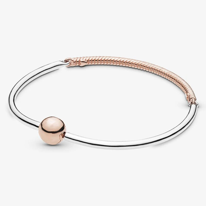2019 NEW Autumn 100% 925 Sterling Silver Rose Gold Three-Link Bangle Bracelet Original Jewelry Women Charming Wedding Gift
2019 NEW Autumn 100% 925 Sterling Silver Rose Gold Three-Link Bangle Bracelet Original Jewelry Women Charming Wedding Gift