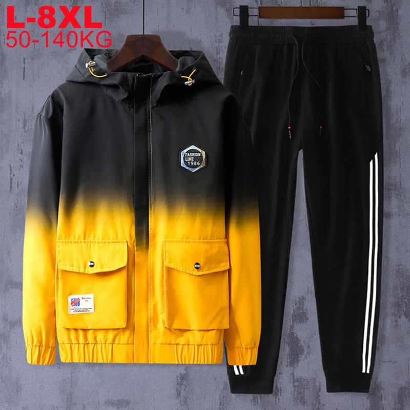 Big Size 8xl Gradient Coat Male Streetwear Zipper Tracksuit Men Set Hip Hop 2 Pieces Printed Jacket Pants Sets Men's Track Suits
Big Size 8xl Gradient Coat Male Streetwear Zipper Tracksuit Men Set Hip Hop 2 Pieces Printed Jacket Pants Sets Men's Track Suits