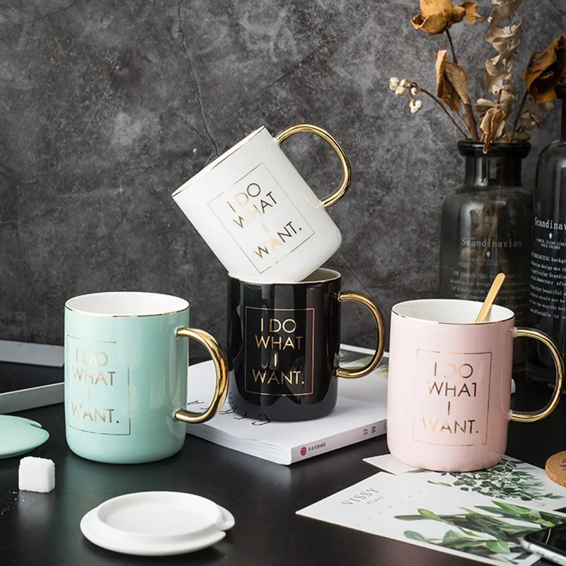 Nordic Ins Gold Edge Ceramic Coffee Mug 420ml With Lid Spoon Light Luxury Creative Breakfast Milk Mug Water Cup Household
Nordic Ins Gold Edge Ceramic Coffee Mug 420ml With Lid Spoon Light Luxury Creative Breakfast Milk Mug Water Cup Household