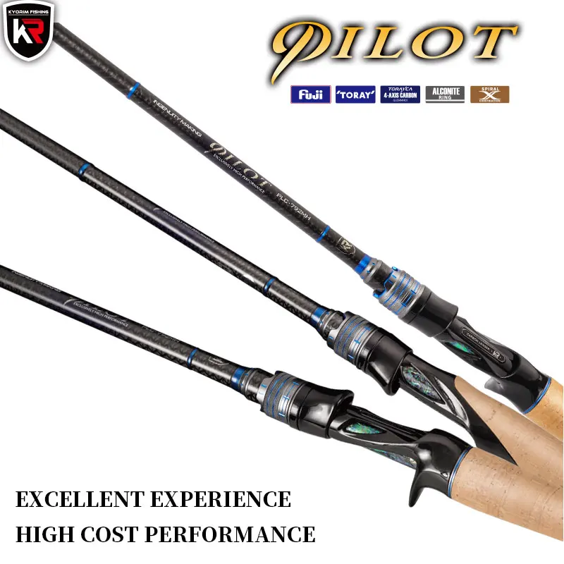 

KYORIM POLIT Lure Fishing Rod,Japan toray carbon,Fuji Guides,2 Sections,F Action,Spinning Casting Reel Seat,ML/M/MH Power