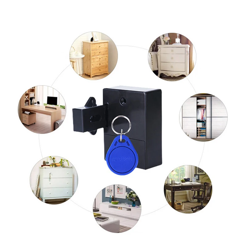 Невидимый RFID-замок для шкафов с умным датчиком и свободным открытием |