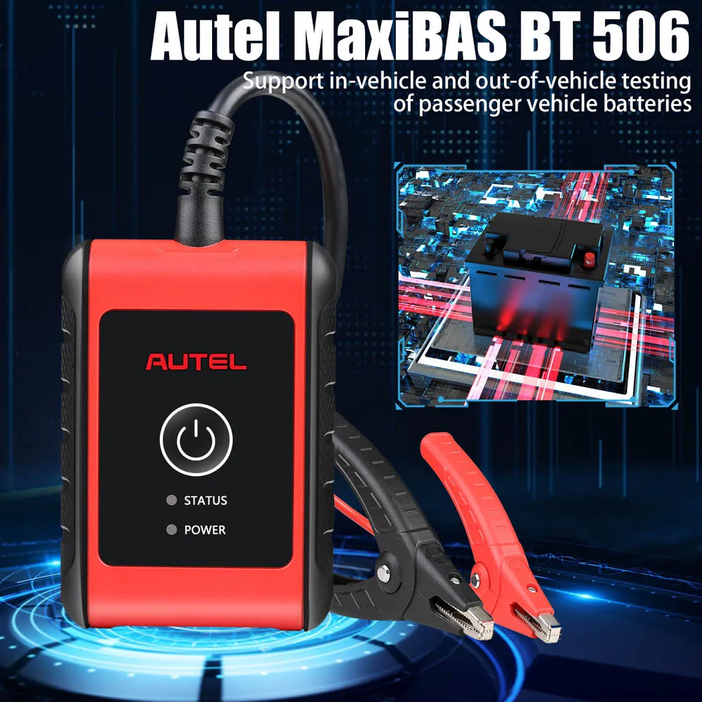 Тестер Autel MaxiBAS BT506 для анализа автоматических аккумуляторов и электрических