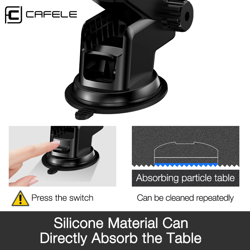 Cafele Car Phone Holder For Huawei iPhone redmi Suction Cup 360 Adjustable Universal Stand in Car GPS Mount Mobile Phone Holder 
Cafele Car Phone Holder For Huawei iPhone redmi Suction Cup 360 Adjustable Universal Stand in Car GPS Mount Mobile Phone Holder