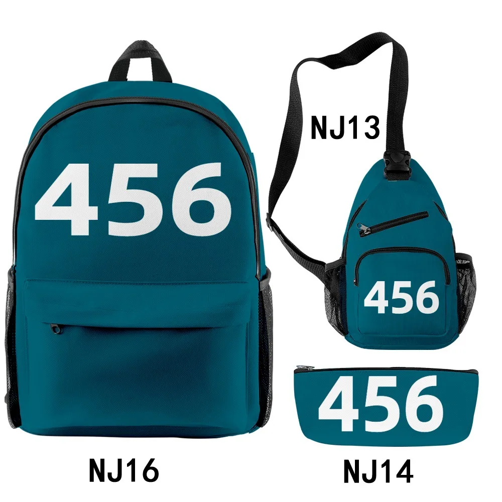 Hot Sale Popular Squid Game 3Pcs/set Backpack Children Boys Girls Oxford Waterproof School Backpack Teenager Students Bag
Hot Sale Popular Squid Game 3Pcs/set Backpack Children Boys Girls Oxford Waterproof School Backpack Teenager Students Bag