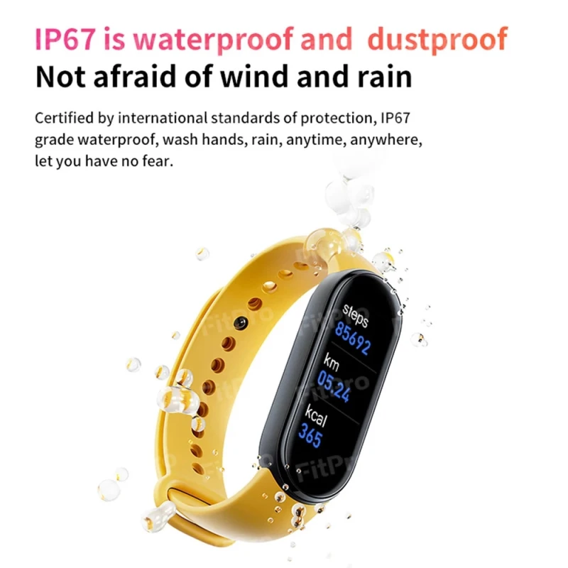 M6 Smart Bracelet Watch Fitness Tracker Health Heart Rate Blood Pressure Monitor Color Screen IP67 Waterproof For Men Women Kids
M6 Smart Bracelet Watch Fitness Tracker Health Heart Rate Blood Pressure Monitor Color Screen IP67 Waterproof For Men Women Kids
