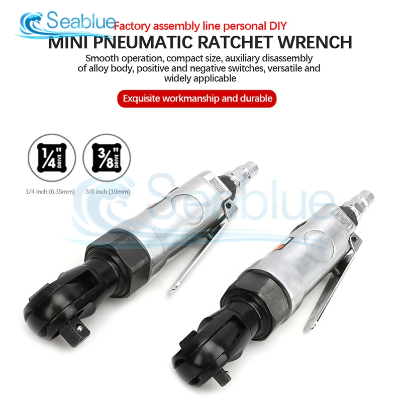 Straight Shank Mini Pneumatic Ratchet Wrench 3/8 Square Head 10mm/1/4 Square Head 6.3mm for Auto Repair Production Line etc
Straight Shank Mini Pneumatic Ratchet Wrench 3/8 Square Head 10mm/1/4 Square Head 6.3mm for Auto Repair Production Line etc
