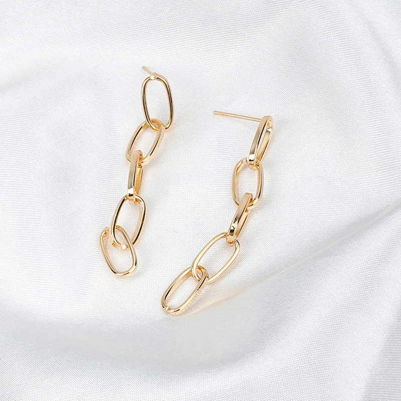 New Arrival Link Chain Drop Earrings For Women Punk Girl Crush Gold Silver Color Tassel Dangle Brincos Hot Fashion Jewelry Gifts
New Arrival Link Chain Drop Earrings For Women Punk Girl Crush Gold Silver Color Tassel Dangle Brincos Hot Fashion Jewelry Gifts