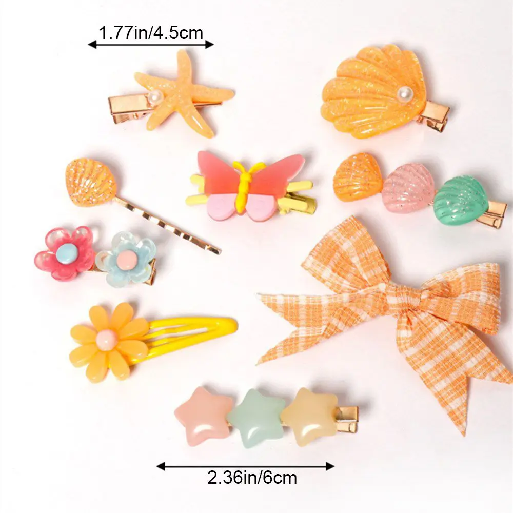 9PCS Lovely Starfish Children Girls Hairpins Set Hair Bow Clips Kids Hair Accessories Cartoon Hair Barrettes Colorful Headdress
9PCS Lovely Starfish Children Girls Hairpins Set Hair Bow Clips Kids Hair Accessories Cartoon Hair Barrettes Colorful Headdress