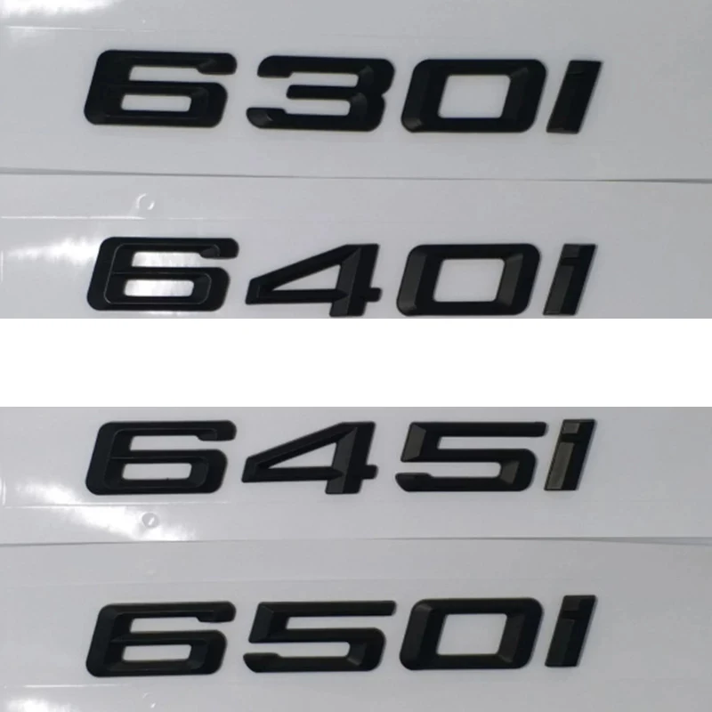 

630i 640i 645i 650i Car Styling Tail Trunk Letter Emblem Badge Logo Sticker for BMW 6 Series E63 E64 F12 F13 Glossy&Matte Black