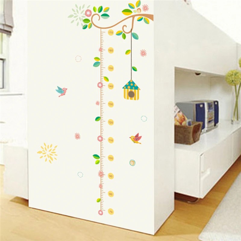 Birds Cage Flowers Tree Branch Growth Chart Wall Stickers For Kids Room Decor Nursery Mural Art Diy Children Height Home Decals
Birds Cage Flowers Tree Branch Growth Chart Wall Stickers For Kids Room Decor Nursery Mural Art Diy Children Height Home Decals