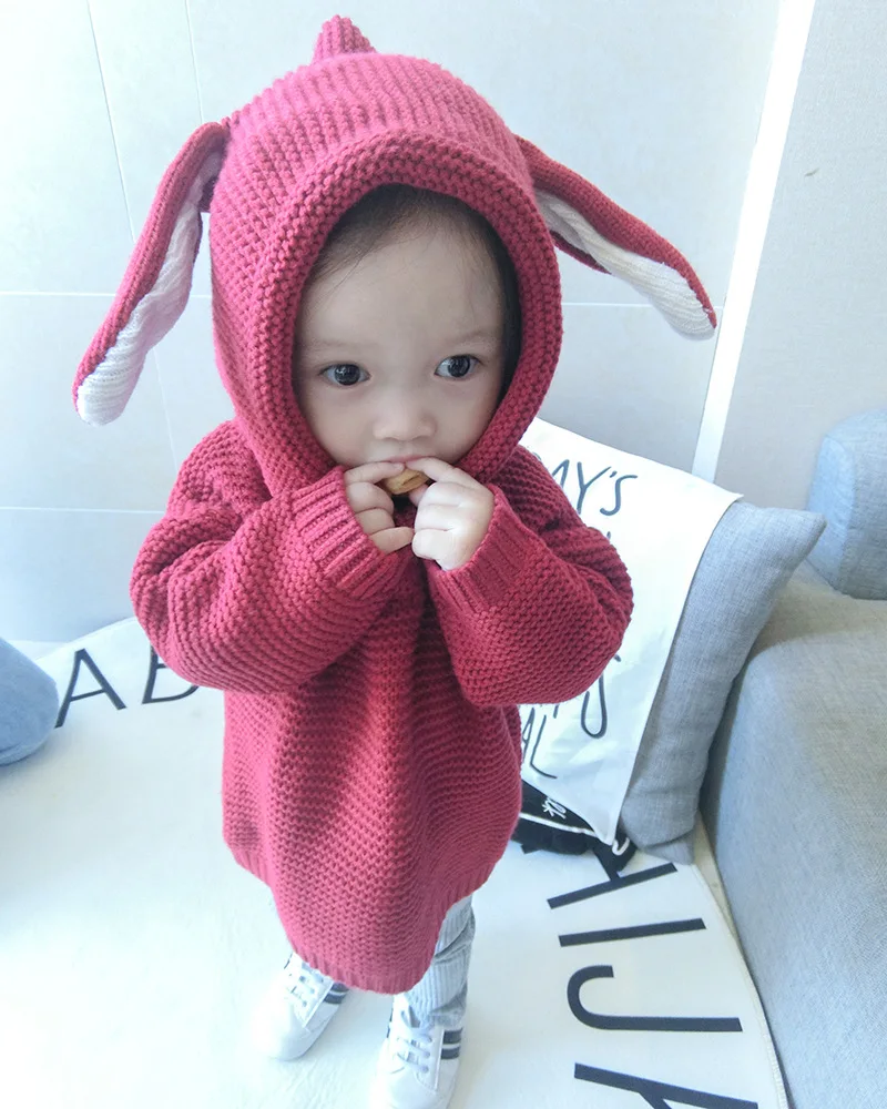 Knitted Baby Sweater Autumn Winter Baby Girls Sweaters Long Ear Hooded Boys Sweater Cotton Toddler Cardigan Infant Clothes Coat
Knitted Baby Sweater Autumn Winter Baby Girls Sweaters Long Ear Hooded Boys Sweater Cotton Toddler Cardigan Infant Clothes Coat