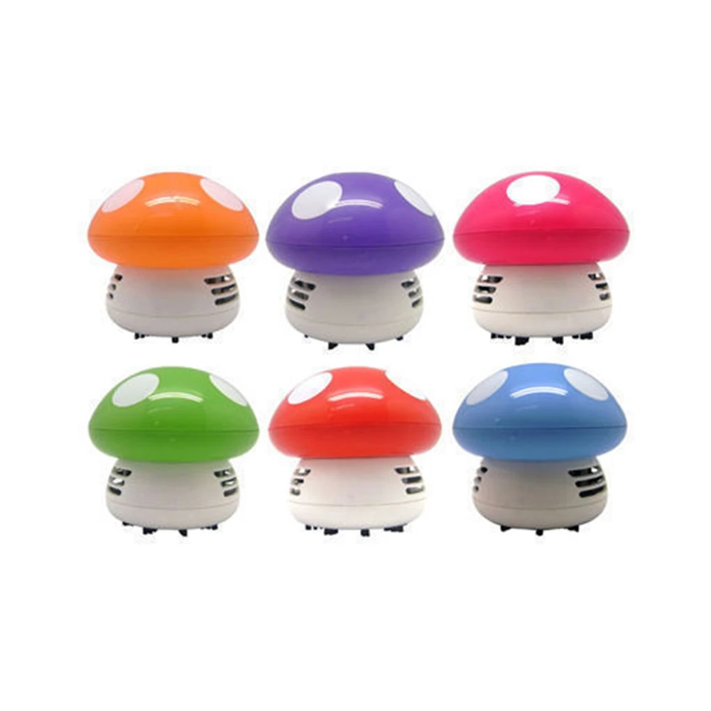 

Mini Vacuum Cleaner Cute Mini Mushroom Corner Desk Table Dust Vacuum Cleaner For Car Home Computer Sweeper 6 Colors