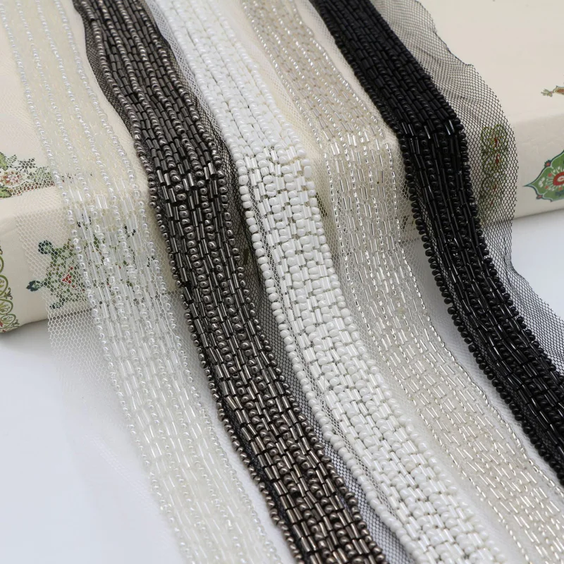 2Yards Black White Pearl Mesh Lace Fabric 25mm Beaded Ribbons Lace Trim Tape DIY Sewing Clothing Wedding Dress Materials
2Yards Black White Pearl Mesh Lace Fabric 25mm Beaded Ribbons Lace Trim Tape DIY Sewing Clothing Wedding Dress Materials