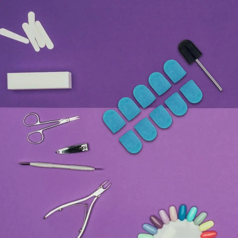 10 IN 1 Colorful Nail Sanding Cap With Rubber For Grinding Polishing Cuticle Remover Manicure Pedicure Care Nails Accessories
10 IN 1 Colorful Nail Sanding Cap With Rubber For Grinding Polishing Cuticle Remover Manicure Pedicure Care Nails Accessories