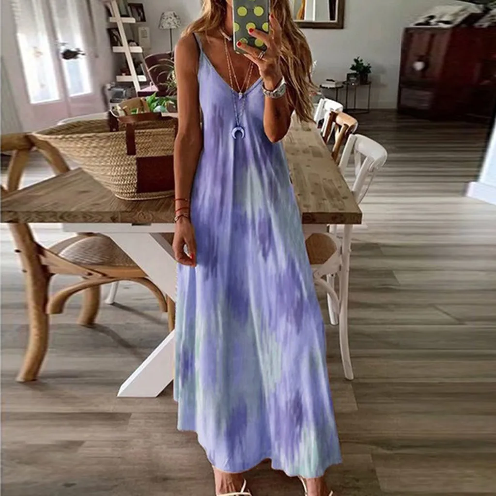 Home&Nest Fashion Women Sexy Plus Size Tie-dye Print Sleeveless V-Neck Camisole Long Dress Beach Party Dress Mujer Vestidos
Home&Nest Fashion Women Sexy Plus Size Tie-dye Print Sleeveless V-Neck Camisole Long Dress Beach Party Dress Mujer Vestidos