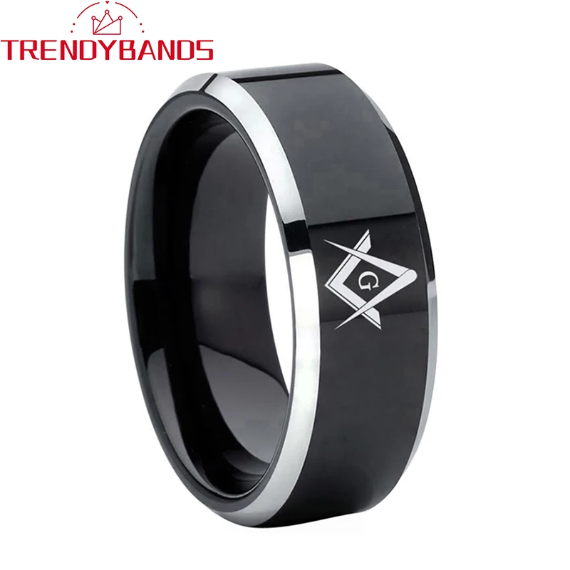 8mm Laser Engraved Black Mens Tungsten Carbide Rings Wedding Bands Beveled Edges Polished Shiny Comfort Fit
8mm Laser Engraved Black Mens Tungsten Carbide Rings Wedding Bands Beveled Edges Polished Shiny Comfort Fit